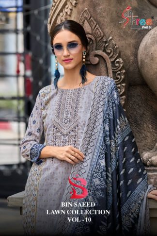 SHREE FABS BIN SAEED LAWN COLLECTION VOL 10 WHOLESALE PAKISTANI SUITS INDIA