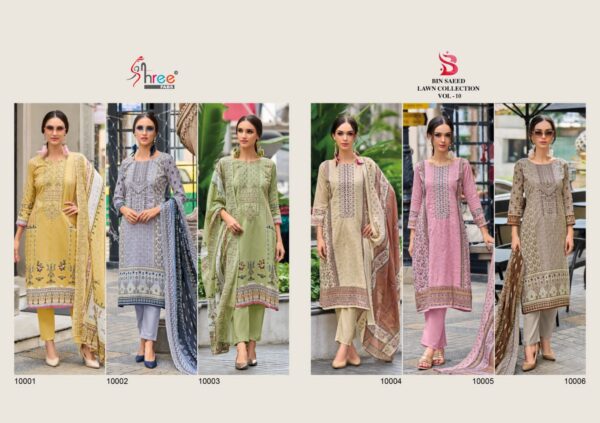 SHREE FABS BIN SAEED LAWN COLLECTION VOL 10 WHOLESALE PAKISTANI SUITS INDIA