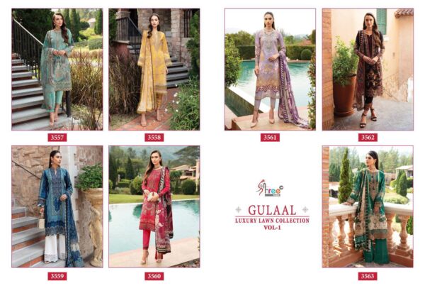 SHREE FABS GULAAL LUXURY LAWN COLLECTION VOL-01 PAKISTANI SUITS WHOLESALE