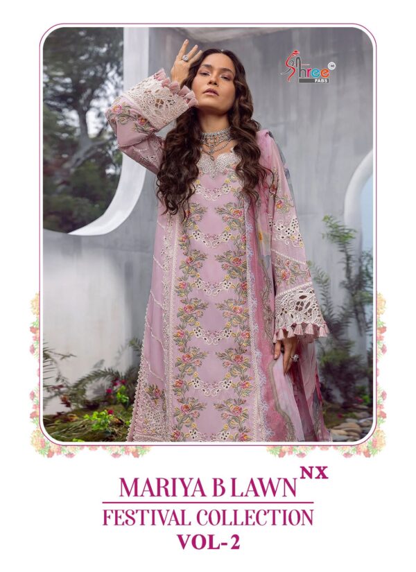 SHREE FABS MARIYA B LAWN FESTIVAL COLLECTION VOL-2 NX PAKISTANI SUITS WITH PRICE