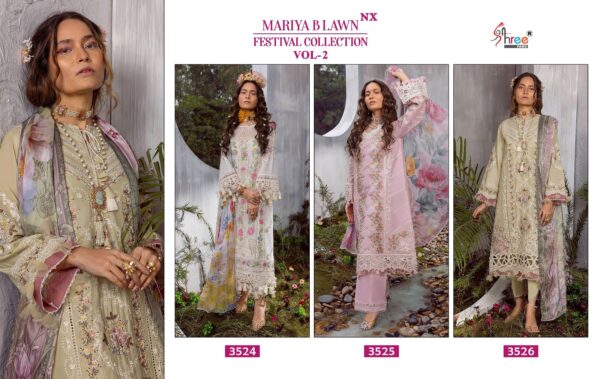 SHREE FABS MARIYA B LAWN FESTIVAL COLLECTION VOL-2 NX PAKISTANI SUITS WITH PRICE