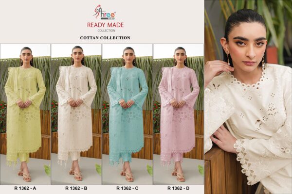 SHREE FABS SR-1362 COTTON READYMADE PAKISTANI KURTIS WHOLESALE