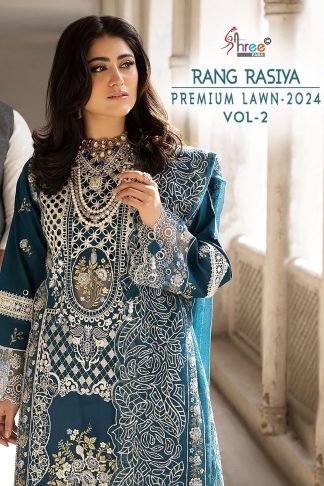 SHREE RANG RASIYA PREMIUM LAWN-24-2 PAKISTANI SUITS NEW CATALOGUE