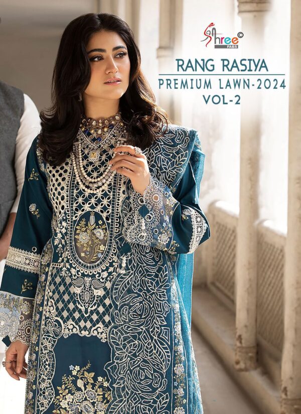 SHREE RANG RASIYA PREMIUM LAWN-24-2 PAKISTANI SUITS NEW CATALOGUE