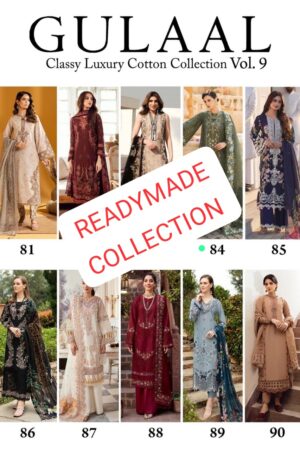 GULAAL CLASSY LUXURY COTTONCOLLECTION VOL 9 READYMADE KURTI WHOLESALE
