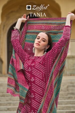 ZULFAT DESIGNER STUDIO TANIA 545 COTTON PRINT PAKISTANI SUITS AT BEST PRICE
