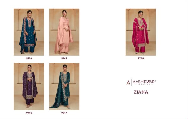 AASHIRWAD CREATION ZIANA UNSTITCHED PREMIUM SILK SALWAR SUITS