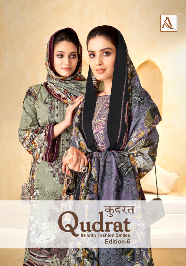 ALOK SUIT QUDRAT-5 H 1556 CAMBRIC COTTON PAKISTANI SUITS AT BEST PRICE (1)