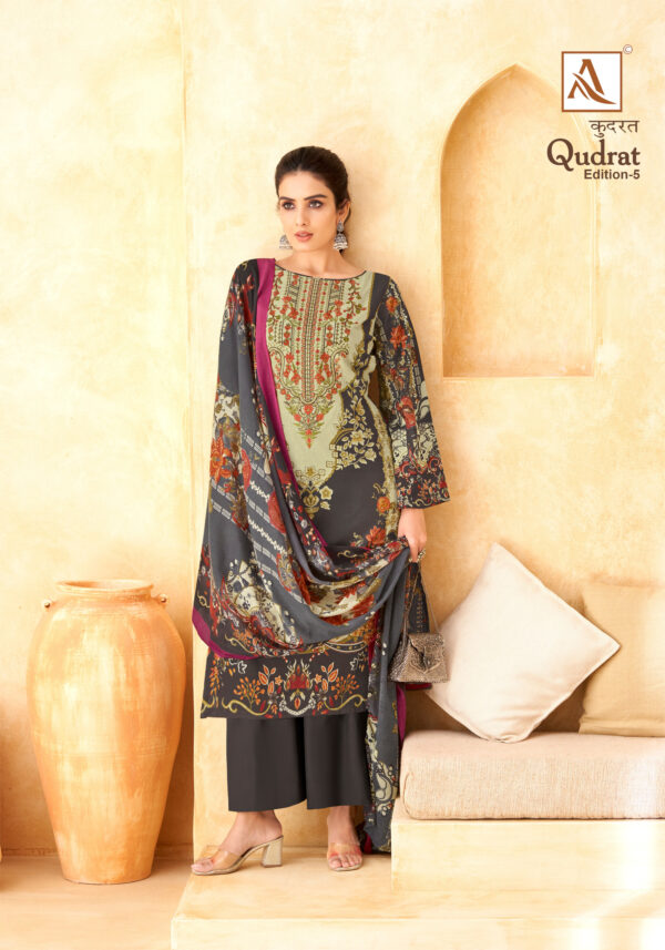 ALOK SUIT QUDRAT-5 H 1556 CAMBRIC COTTON PAKISTANI SUITS AT BEST PRICE (5)