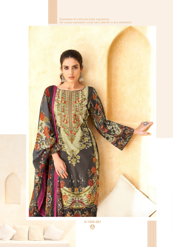 ALOK SUIT QUDRAT-5 H 1556 CAMBRIC COTTON PAKISTANI SUITS AT BEST PRICE (5)