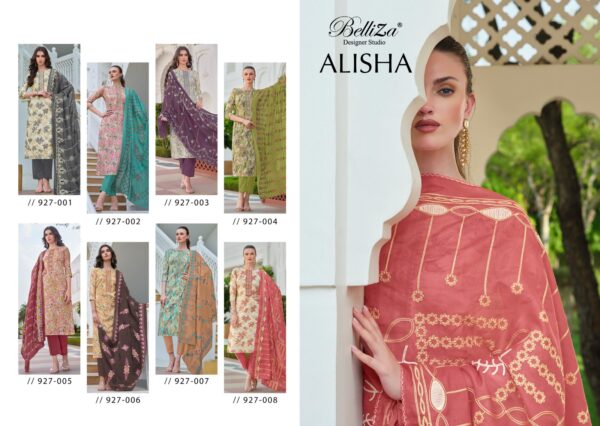 BELLIZA ALISHA 927 COTTON DIGITAL PRINTED DRESS MATERIAL WHOLESALE