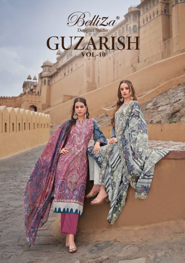 BELLIZA GUZARISH VOL 10 923 EMBROIDERY WORK SALWAR SUITS ONLINE SHOPPING