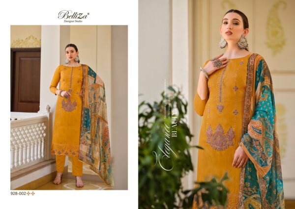 BELLIZA JASHN-E-ISHQ VOL 9 928 DESIGNER EMBROIDERY WORK SALWAR SUITS SUPPLIER