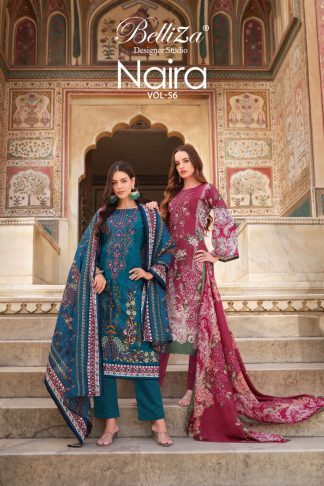 BELLIZA NAIRA VOL 56 929 COTTON PAKISTANI SUITS FOR WOMEN ONLINE
