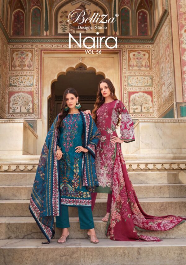 BELLIZA NAIRA VOL 56 929 COTTON PAKISTANI SUITS FOR WOMEN ONLINE