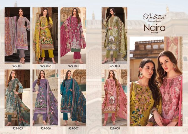 BELLIZA NAIRA VOL 56 929 COTTON PAKISTANI SUITS FOR WOMEN ONLINE