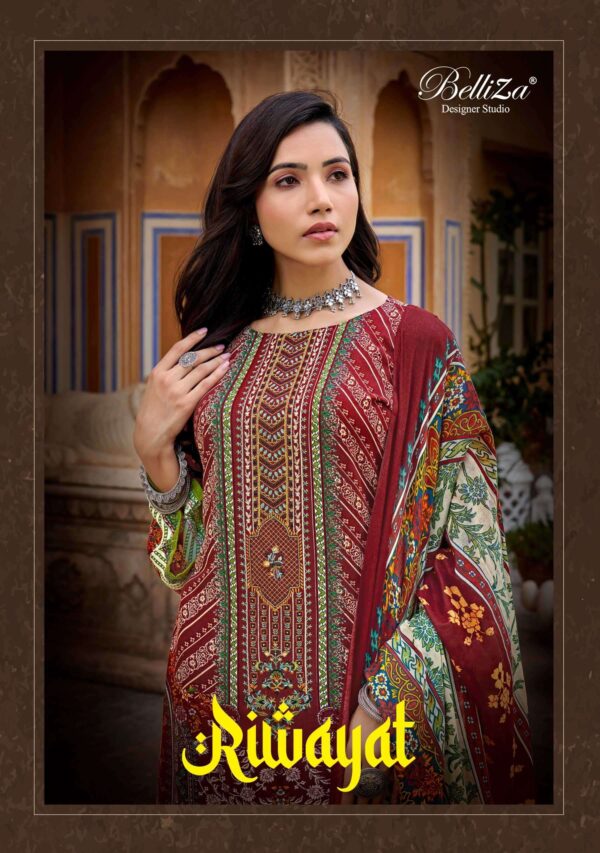 BELLIZA RIWAYAT 925 VISCOSE RAYON PAKISTANI SUITS WITH PRICE