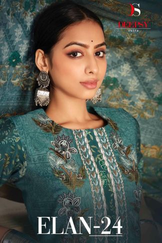 DEEPSY ELAN-24 VISCOSE MASLIN PRINT WHOLESALE CATALOGUE SUITS SURAT