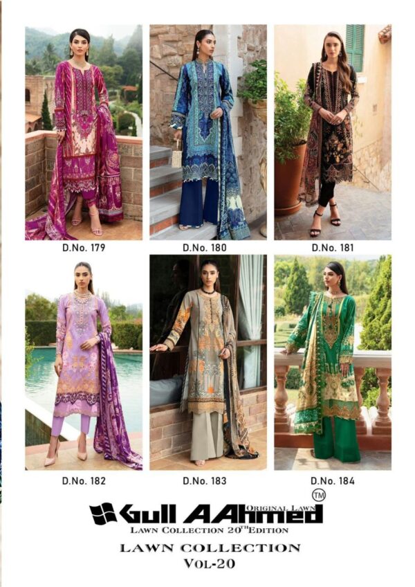 GULLAAHMED LAWN COLLECTION VOL 20 PAKISTANI SALWAR SUITS WHOLESALE