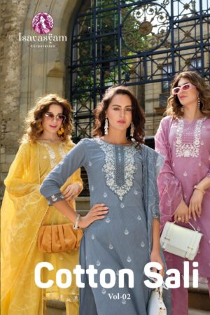 ISAVASYAM CORPORATION COTTON SALI VOL 02 READYMADE KURTI SET COLLECTION