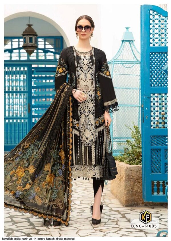 KEVAL SOBIA NAZIR VOL-14 KARACHI PRINTED PAKISTANI SUITS WHOLESALE (8)