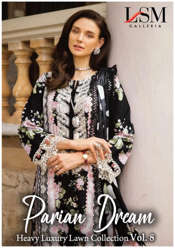 LSM PARIAN DREAM HEAVY LUXURY LAWN COLLECTION VOL-8 PAKISTANI SUITS ONLINE