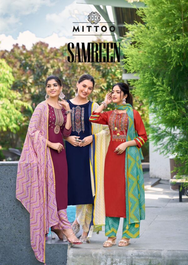 MITTOO SAMREEN RAYON READYMADE KURTI CATALOGUE IN SURAT