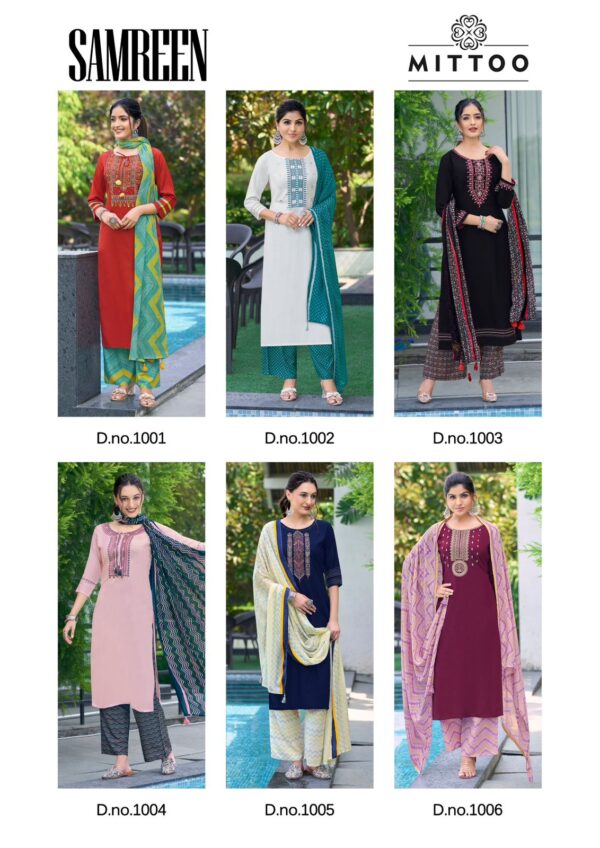 MITTOO SAMREEN RAYON READYMADE KURTI CATALOGUE IN SURAT