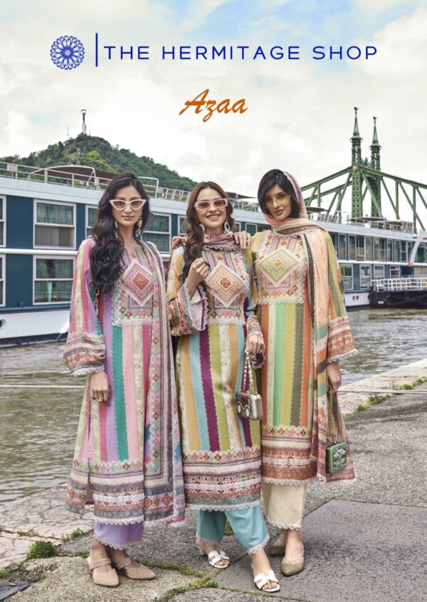 THE HERMITAGE SHOP AZAA ORIGINAL CROSHIA LACE SALWAR SUITS ONLINE