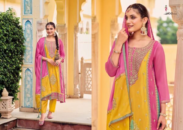 EBA LIFESTYLE NAAZ 1652 CHINON RICH COMBINATION SALWAR SUITS