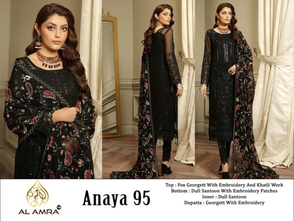 AL AMRA ANAYA ZF 95 GEORGETTE PAKISTANI SUITS ONLINE INDIA