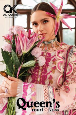 AL KARAM QUEEN’S COURT VOL 05 WHOLESALE CATALOGUE SUITS SURAT