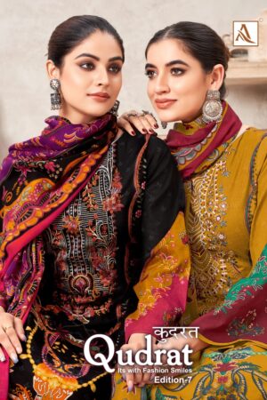ALOK QUDRAT-7 CAMBRIC COTTON PAKISTANI SALWAR SUITS IN INDIA