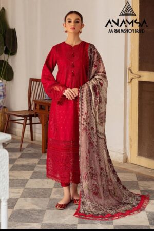 ANAMSA 468 SEMI STITCHED RAYON COTTON PAKISTANI SUITS ONLINE INDIA