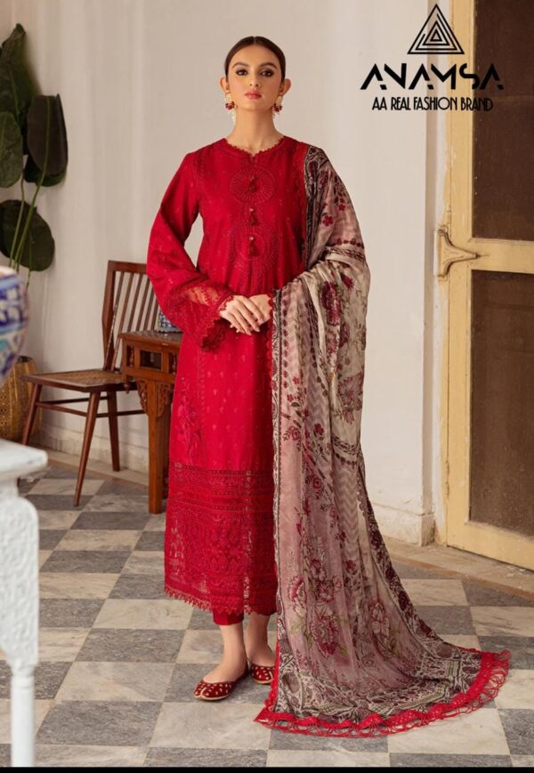 ANAMSA 468 SEMI STITCHED RAYON COTTON PAKISTANI SUITS ONLINE INDIA