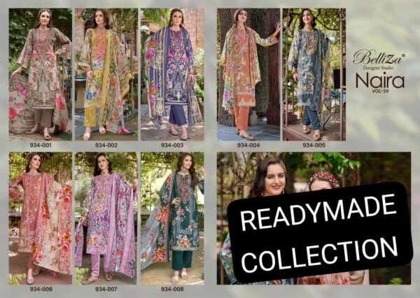 BELLIZA NAIRA VOL-60 934 READYMADE CATALOGUE PAKISTANI SUITS DESING