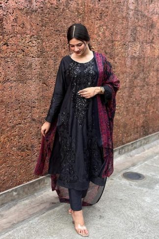 HAZRA DESIGNER HD 40 COTTON PAKISTANI SUITS IN SINGLE PIECE
