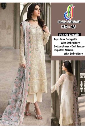 HAZRA DESIGNER HD 48 GEOREGETTS PAKISTANI SUITS ONLINE WHOLESALE