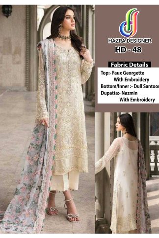 HAZRA DESIGNER HD 48 GEOREGETTS PAKISTANI SUITS ONLINE WHOLESALE