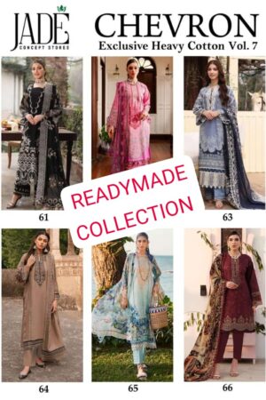 JADE CHEVRON-7 LAWN COTTON READYMADE PAKISTANI KURTI ONLINE SHOPPING