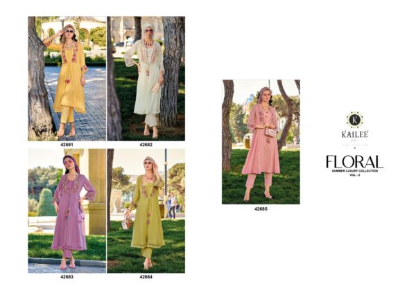 KAILEE FASHION FLORAL VOL 2 42681-42685 FULLY STITCHED SUITS CATALOGUE