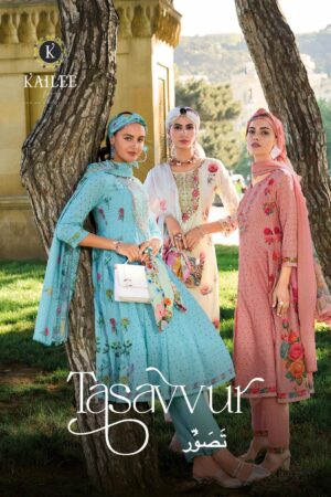 KAILEE FASHION TASAVVUR 42711-42715 PURE COTTON PARTY WEAR SUITS
