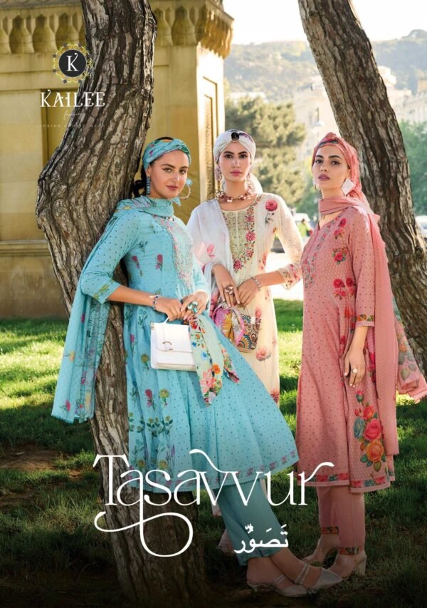 KAILEE FASHION TASAVVUR 42711-42715 PURE COTTON PARTY WEAR SUITS