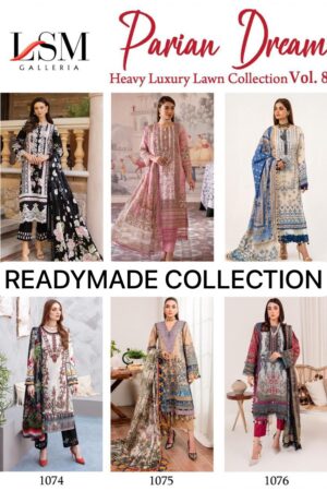 SM PARIAN DREAM HEAVY LUXURY LAWN COLLECTION VOL 8 READYMADE KURTI ONLINE