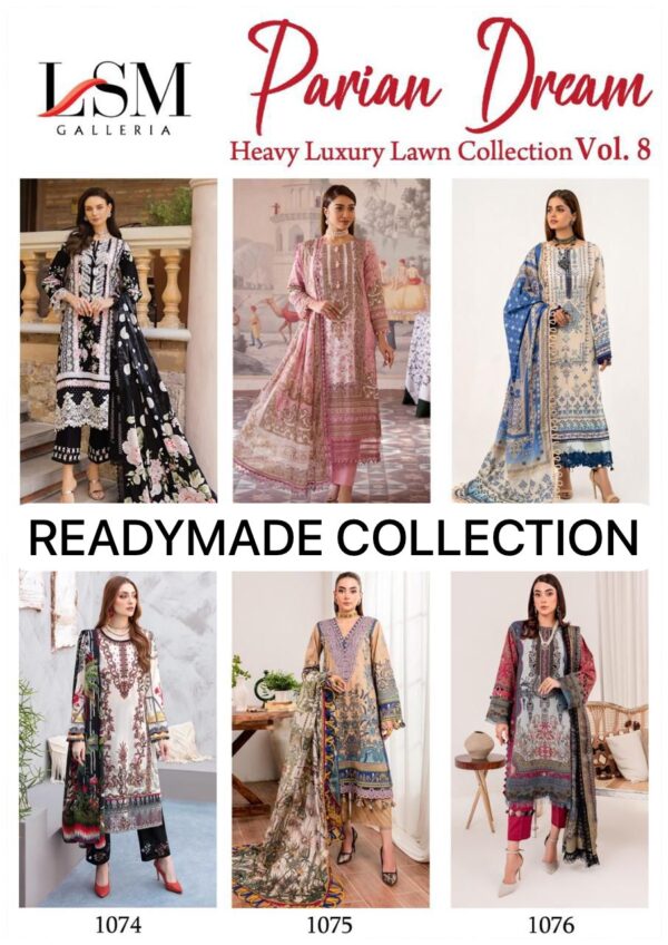 SM PARIAN DREAM HEAVY LUXURY LAWN COLLECTION VOL 8 READYMADE KURTI ONLINE