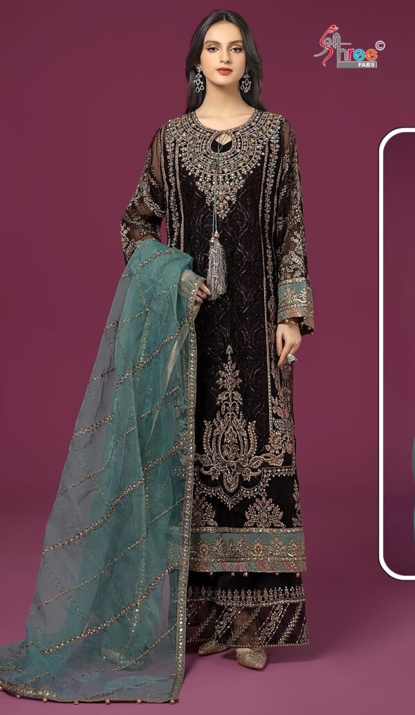 SHREE FABS K 5073 FOX GEORGETTE PAKISTANI SUITS IN SINGLE PIECE