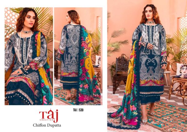 TAJ CREATION 539 COTTON PAKISTANI SUITS ONLINE WHOLESALER