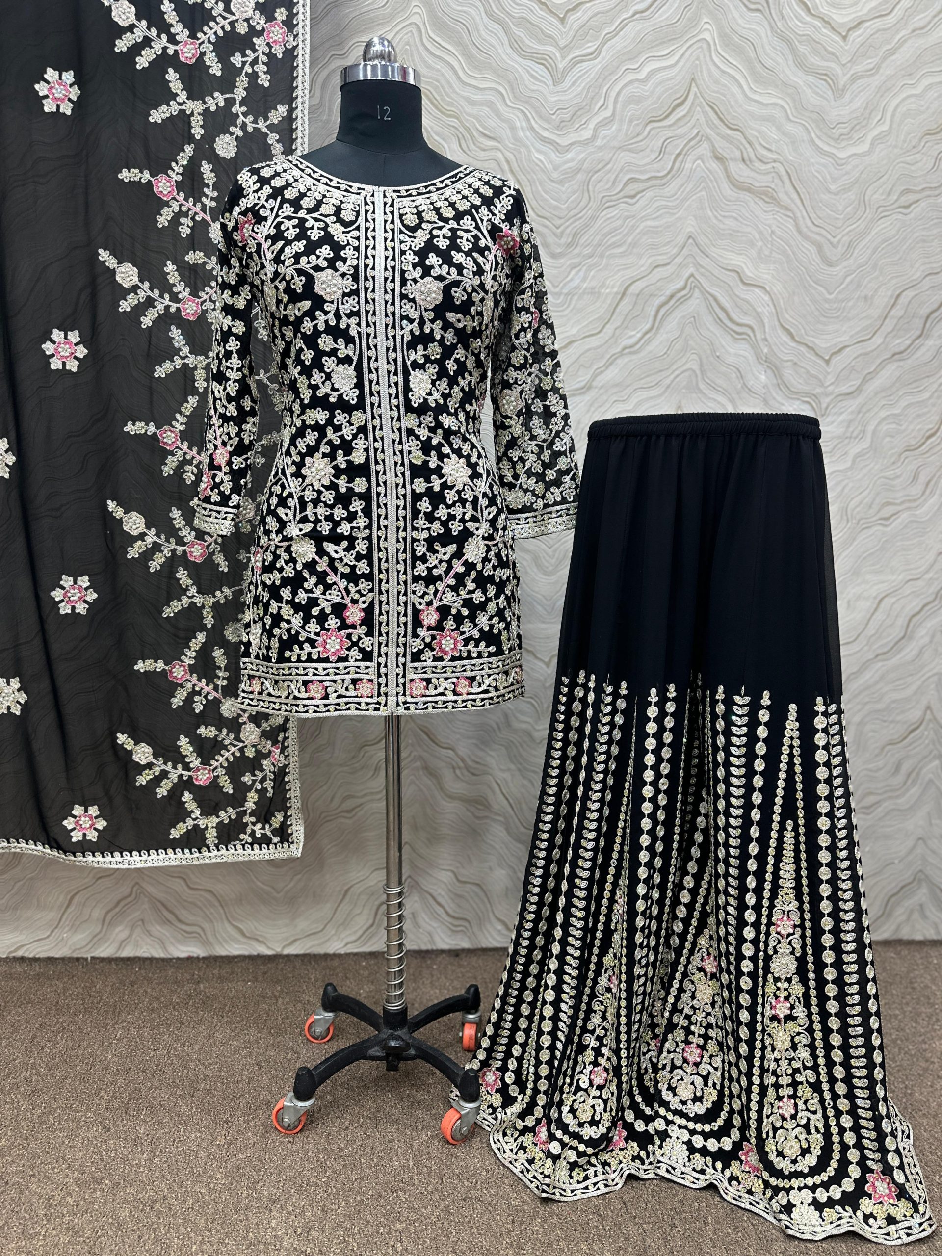 THE LIBAS COLLECTION HK 1611 FANCY EMBROIDERED GARARA AT BEST PRICE - Image 2