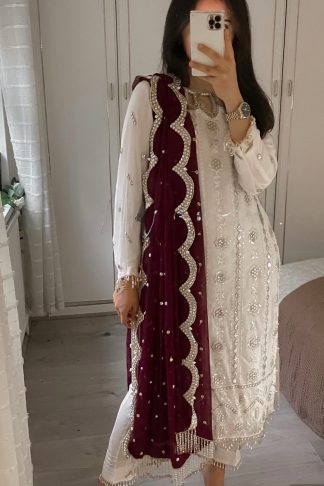 THE LIBAS JD 521 GEORGETTE PARTY WEAR READYMADE KURTI ONLINE SHOPPING