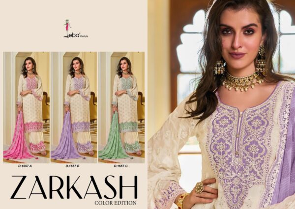 EBA LIFESTYLE ZARKASH COLOR EDITION D 1657 A LATEST COLLECTION SALWAR SUITS